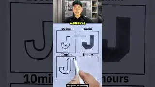 Inilah Gambar Huruf J Versi 10 Detik Sampai 1 jam #shorts