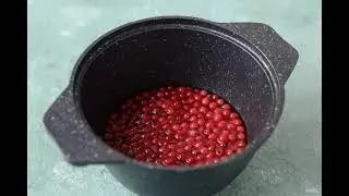 Five-minute jam from red currant. 1 recipe
