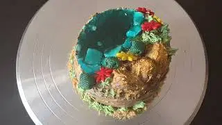 # island theme cake # cake world🍰