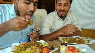 Eating Buffet Lunch(Rice/Meat Curry/Biryani/Chili Chicken Curry) With Friends at Shukran Restaurant