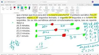 Regra de três Em uma avenida, há três semáforos programados com tempos diferentes,