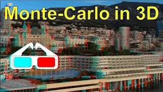 Monte Carlo, Monaco, French Riviera in red-cyan anaglyph iXYt 3D video