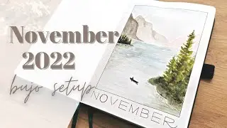 November 2022 Bullet Journal Setup | Lake Theme