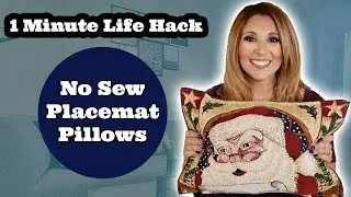 Easy No Sew Placemat Pillows | 1 Minute Craft | Tutorial | DIY | Dollar Tree