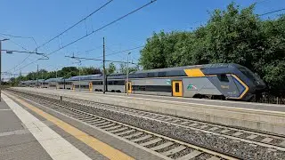 Regionale veloce espletato da ETR621 in arrivo a Sant'Ilario d'Enza [4K]
