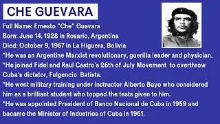 CHE GUEVARA - A key figure of the Cuban Revolution