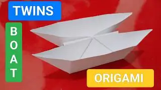 How To Make Double Boat | Easy Origami Twin Boat | Paper Craft | Easy Origami Twin Boat Tutorial