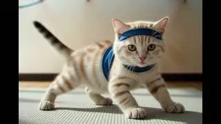 UNREAL! 😱 This Cute White Kitten Does PERFECT Splits in the Gym 🐱💪