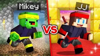 Mikey POOR Ninja vs Maizen NINJA RICH KING  - JJ and Mikey in Minecraft Maizen!