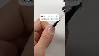 Learn how to apply gel base coat correctly! Follow us for more nail tips! 💅🏻
