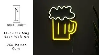 LED Beer Mug Neon Lighted Wall Art - 13