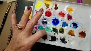 QoR Watercolor Painting Fall Landscape