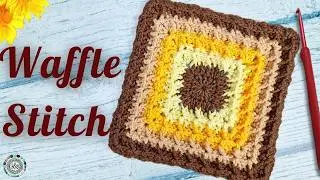Textured Waffle Stitch Granny Square Crochet Tutorial ✨ US Terms