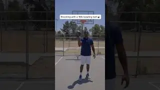 Shooting with a BOWLING BALL🎳! #basketball #lethalshooter #nba