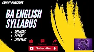 BA ENGLISH LANGUAGE AND LITERATURE SYLLABUS|FIRST SEM|CALICUT UNIVERSITY|READER'S HUB