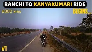 Ranchi To Kanyakumari 6000 KMS South India Ride Begins | EP-01 Ranchi To Barkul | Hunter 350 |