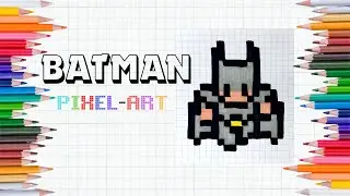 Como Dibujar a Batman en Pixel Art - How To Draw Batman #pixelart #batman #superhero #batmanarkham