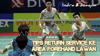 CARA RETURN SERVICE KE SISI FOREHAND LAWAN || Highlight Badminton Ganda Putra||