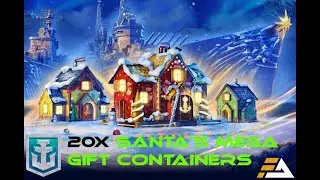20x Santa's Mega Gift Containers - World of Warships