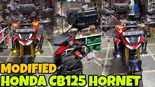 HONDA CB125 HORNET me Full Touring Loaded Modification Kardi 😍 | Crash Guard | Saddle | TopBox |