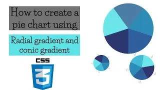 How to make a pie chart using HTML and CSS very easily in less than five minutes.