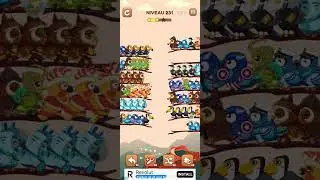 bird sort 2 color puzzle solution niveau 231 #games #gaming #puzzle #puzzlegame #androidgames