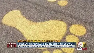 What's up with Mount Lookout's big yellow feet?
