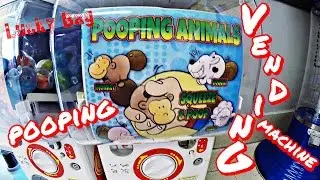 Vending Machine POOPING ANIMALS opening no MINIONS fail squeeze poop dog - kein Kaugummiautomat :)