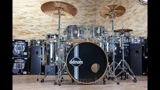 DDRUM Reflex 10,12,16,22 + 14SD in a Mirror-Gloss Delmar Chrome Wrap