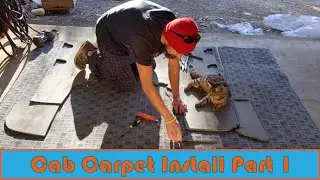 Van Life Build | Ford E350 Stealth Conversion | Cab Carpet Install Pt 1 | Ep 9