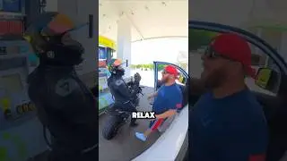 Байкеры ввязались в драку с водителем грузовика на заправке