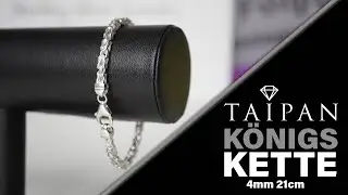 Taipan K&ouml;nigskette Armband Armkette 21cm lang 4mm breit 925 Silber