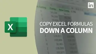 Excel Tutorial - COPY FORMULAS Down a Column