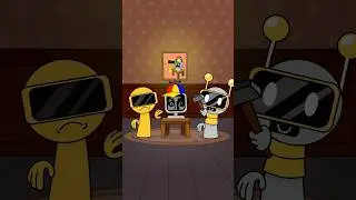 Garnold and Fun Bot removes virus from Mr Fun Computer 🦠🖥️ Incredibox Sprunki animation #shorts
