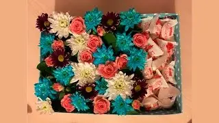 Шикарный подарок своими руками, Цветы в коробке | DIY | Flowers in a box by yourself hands💜
