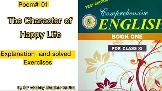 The Character of Happy Life by Henry Wotton Explained in Hindi/Urdu|first year new book|