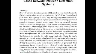 Automatic Evasion of Machine Learning Based Network Intrusion Detection Systems