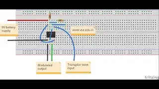 Practical Circuit of IC 555 Pulse Width Modulator