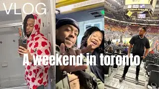 Our weekend in Toronto !  Raptors game , jerk chicken🍗 and superbowl date 🫶🏾