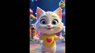 Learn body parts with Bella the cat 🐾🎉🎉 #shorts -Merry Monkey Madness
