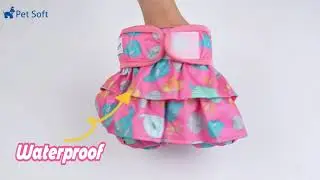 Washable Female Dog Diapers, Reusable Doggy Diapers, with skirt, 3 Pack Floral