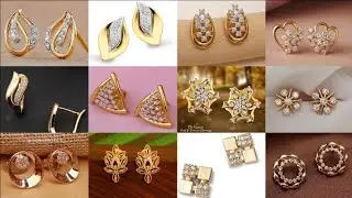 Latest new gold stud earring design for daily wear/new gold stud earring#studearrings#trending#viral