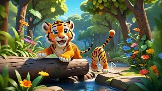 Five Baby Tigers Learn to Share | Sharing and Kindness Song for Kids | Nursery Rhymes and Baby Songs