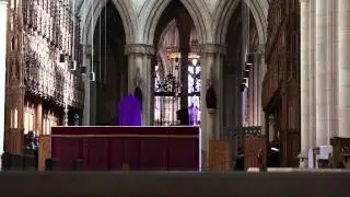 Benedictine monks chant midday prayers (Downside Abbey)