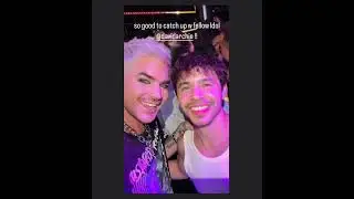 Adam Lambert with Oliver and friends/night out at Gloss WeHo/meeting David Archuleta, July 22