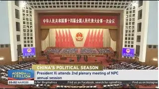 Chinese President attends 2nd plenary meeting of NPC annual session