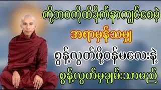 ကိုဘဝကိုထိခိုက်နာကျင်စေတဲ့အရာမှန်သမျှစွန့်လွတ်ဖိုဝန်မလေးနဲ့ #သစ္စာရွှေစည်ဆရာတော် #တရားတော်