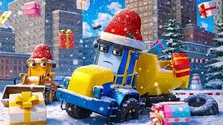 🎄🚜 Busy Winter Season! Dump Truck & Bulldozer Prepare for Christmas