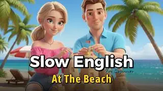 At the Beach 🏖️ 🎧 Easy English Listening & Speaking Practice