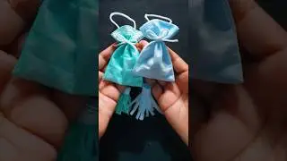 Cute Potli Bag With Waste Mask /Mask Craft Ideas🥰 #shorts #yshorts #youtubeshorts #craft #diy